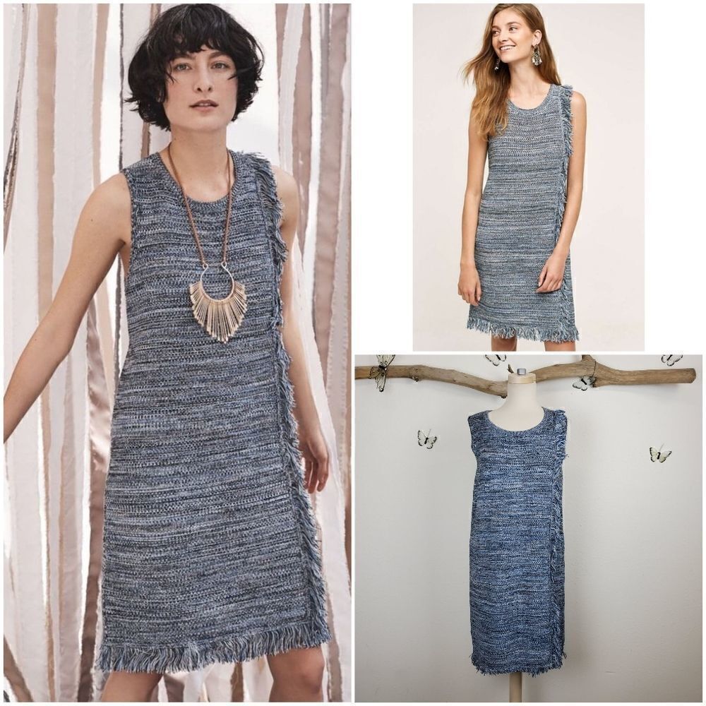 Anthropologie holding horses tweed shift dress